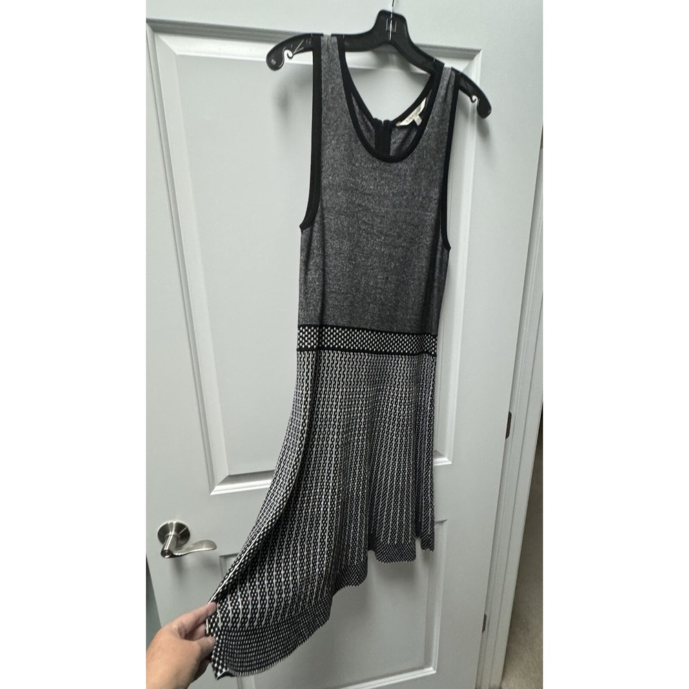 41Hawthorn Sweater‎ Dress Women's XLP Petite Sleeveless Black White Knit Stretch